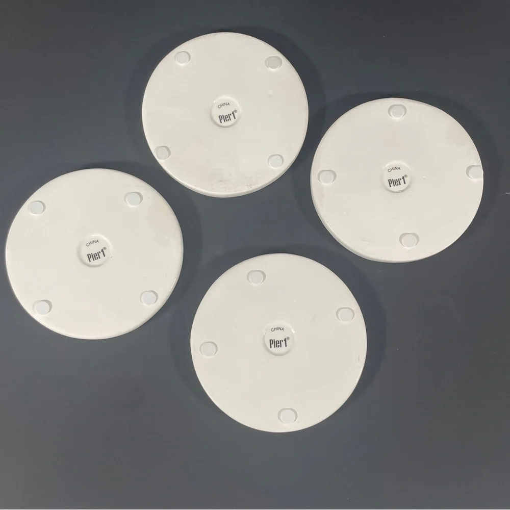 Pier 1, Butterfly Design Ceramic Coasters Set